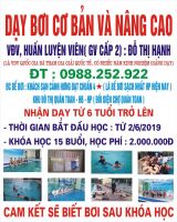 Dạy bơi ở Quán Toan, Hồng Bàng, Hải Phòng hè 2019